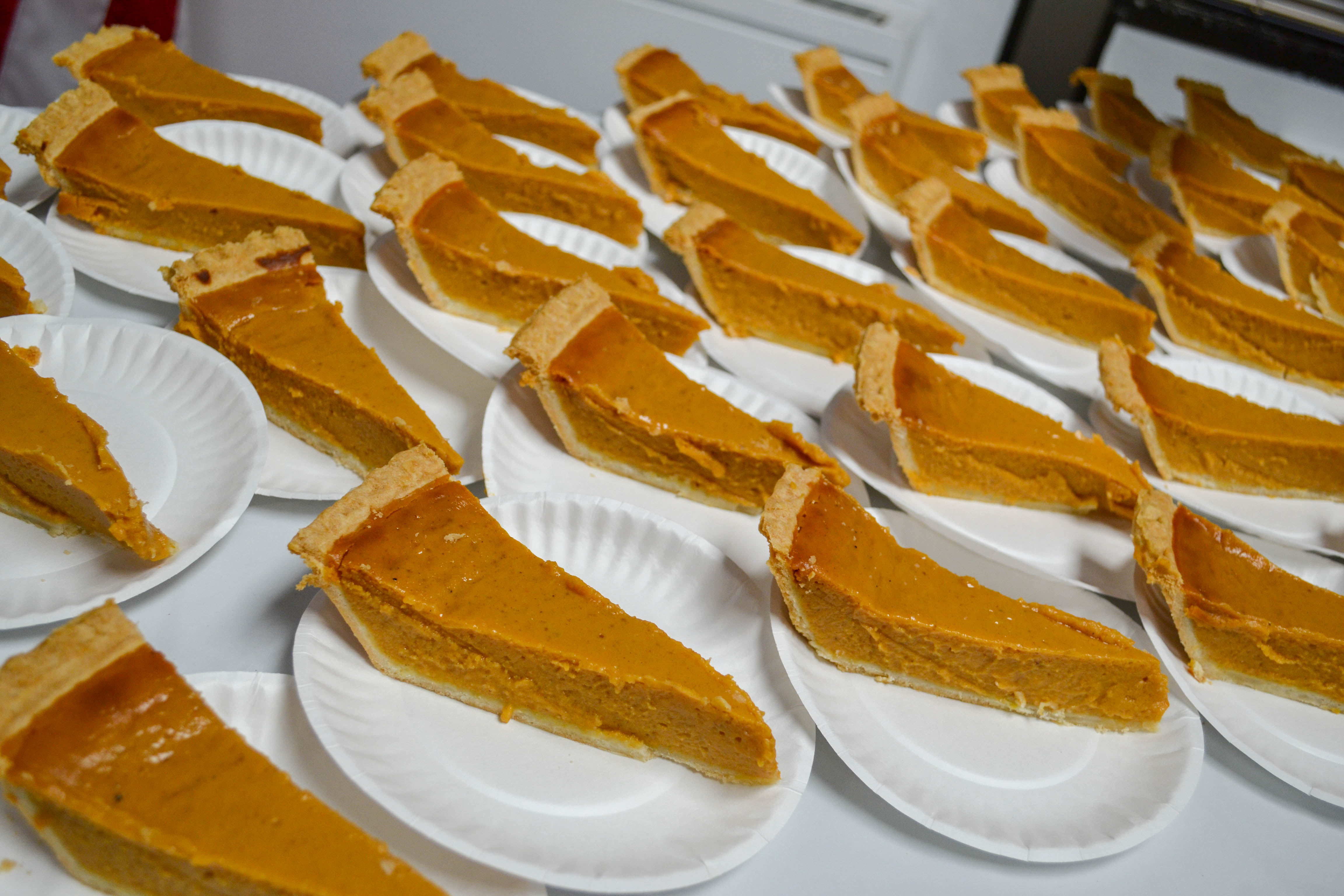 Pumpkin pie served at DLS Thanksgiving 2018 celebration