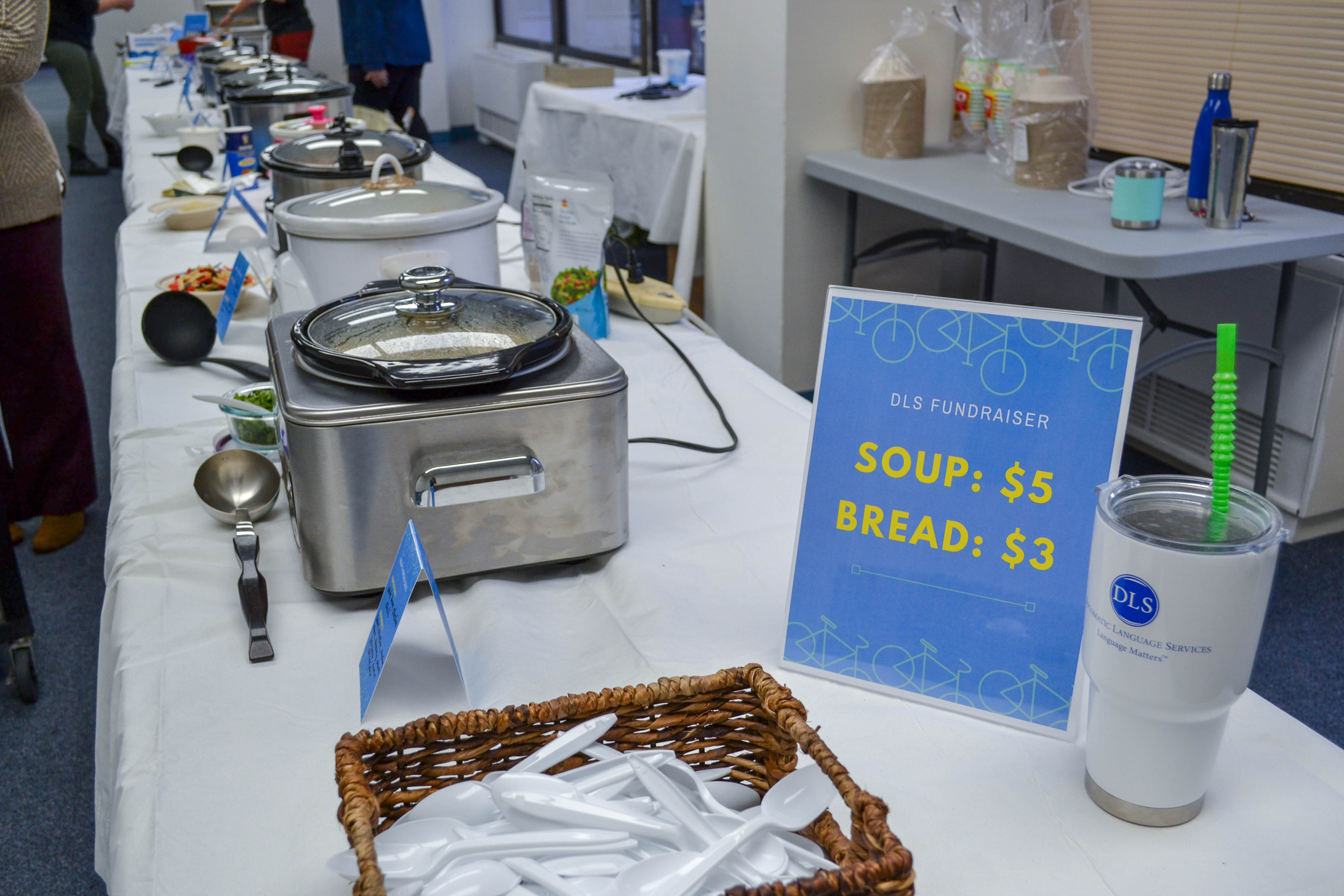 Diplomatic Language Services hosts a soup and bread sale to raise money for the The National Multiple Sclerosis Society