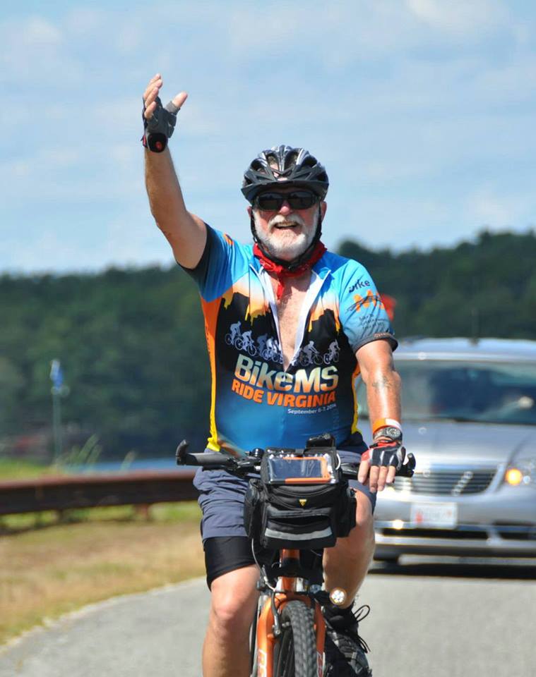 DLS staff member, Doug, during the National Multiple Sclerosis Society Bike Ride 