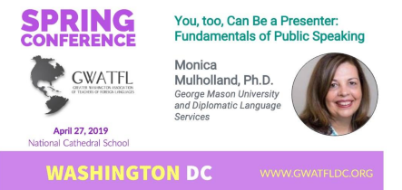 Diplomatic Language Services staff member Monica Mulholland participates in the The Greater Washington Association of Teachers of Foreign Languages Spring Conference
