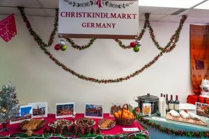 Booth representing Germany's Christkindlmarkt at Diplomatic Language Services Tenth Annual Open House