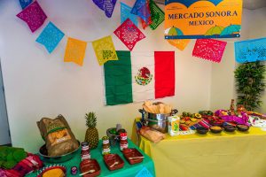 Booth representing Mexico City's Mercado Sonora at Diplomatic Language Services Tenth Annual Open House