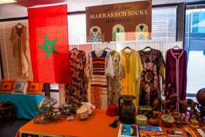 Booth representing Morocco's Marrakech Souks at Diplomatic Language Services Tenth Annual Open House