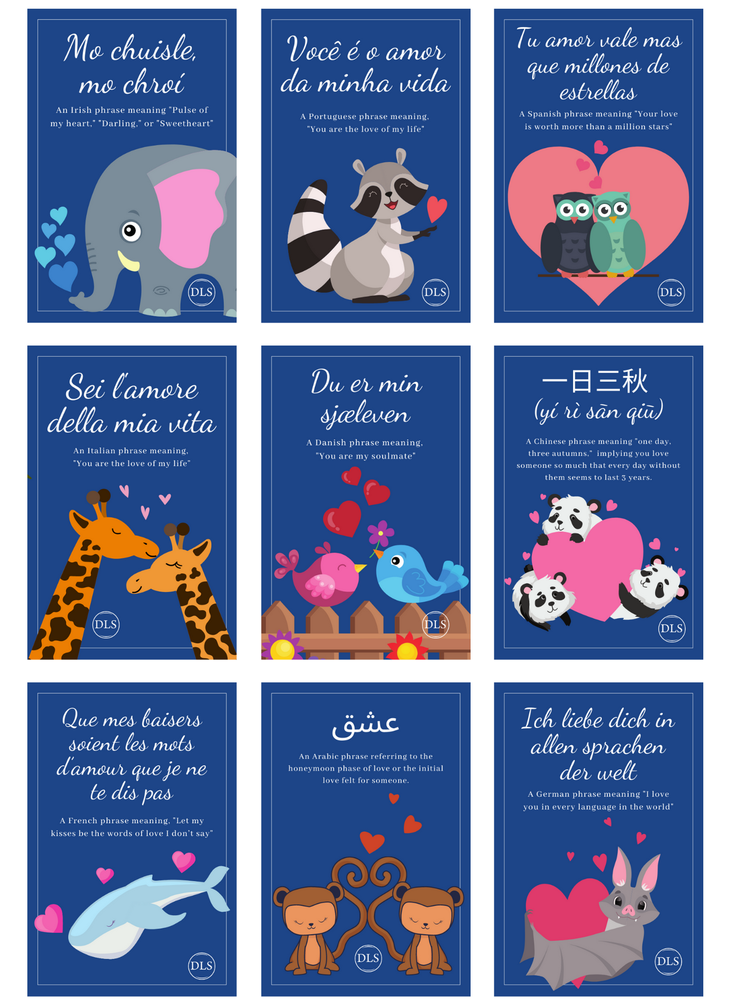 Love Phrases In Different Languages